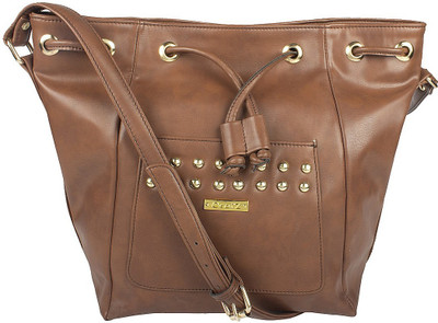 

Osaiz Women Casual Brown PU Sling Bag