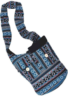 

Little India Women Casual Black Jute Sling Bag