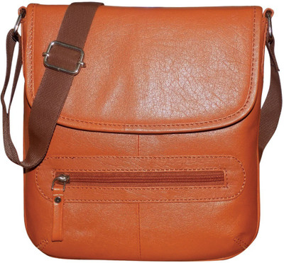 

Style 98 Men & Women Casual Tan Genuine Leather Hand-held Bag