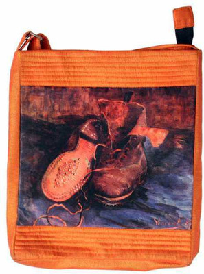 

The Museum Outlet Women Casual Orange Canvas Messenger Bag