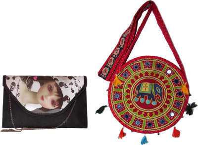 

Adara Collections Women Casual Multicolor Rexine Sling Bag