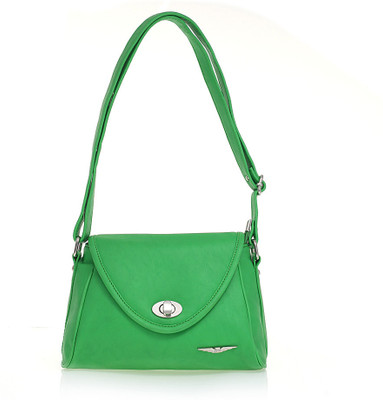 

Lino Perros Women Casual Green PU Sling Bag