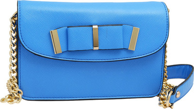 

Super Drool Women Evening/Party Blue PU Sling Bag