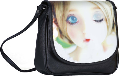 SS Magic Girls Casual Black PU Sling Bag