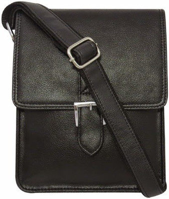 

Chimera Leather Men & Women Casual Black Leatherette Sling Bag