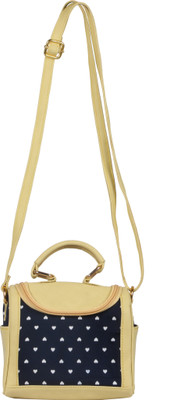 

Glitter Glory Women Casual Yellow Leatherette Sling Bag