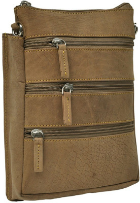 

Hawai Women Casual Tan Genuine Leather Sling Bag