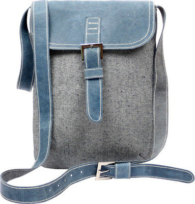 

Angesbags Men Blue Canvas Sling Bag