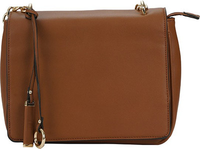 

AND Women Casual Tan PU Sling Bag