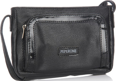 

Peperone Women Casual Black PU Sling Bag
