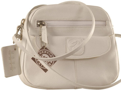 

eZeeBags Women Casual White Genuine Leather Sling Bag