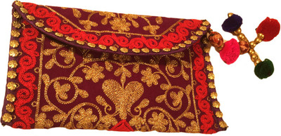 

Minky's Decor Men & Women Casual Purple, Gold Velvet, Cotton Sling Bag, Gold;purple