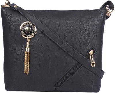 

Karry Onn Women Casual Black Rexine Sling Bag