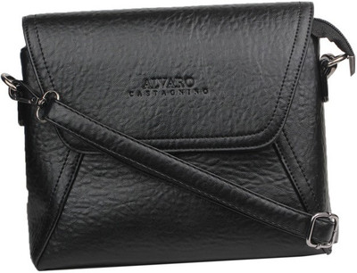 

Alvaro Castagnino Women Casual Black PU Sling Bag