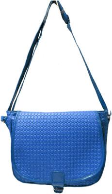 

Kreative Bags Women Casual Blue PU Sling Bag