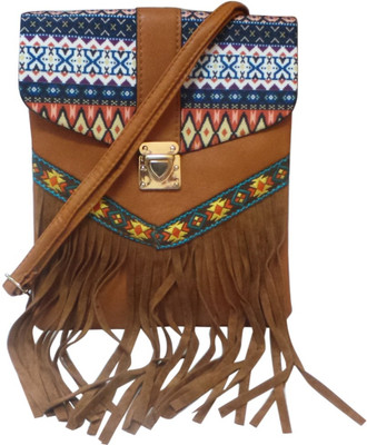 

Bhamini Women Brown PU Sling Bag