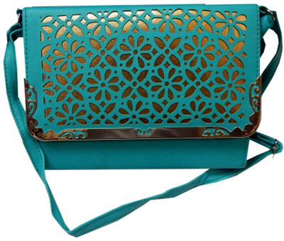 

Navaksha Women Blue PU Sling Bag