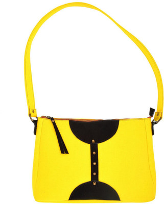 

Mankha Women Evening/Party Yellow Canvas Sling Bag