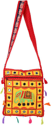 

Rajrang Women Casual Multicolor Cotton Sling Bag