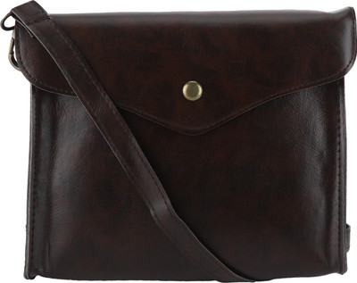 

Bling It On Women Casual Brown PU Sling Bag