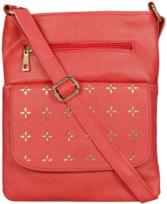 

MAEVA Women Casual Pink Rexine Sling Bag