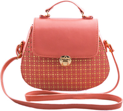 

Voaka Women Casual Orange PU Sling Bag