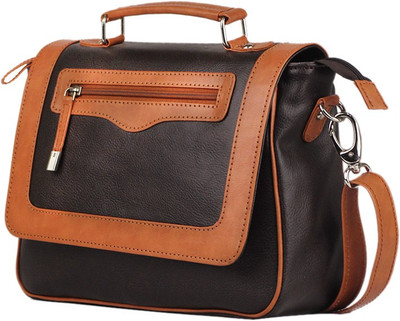 

AFRE Women Casual Black PU Messenger Bag