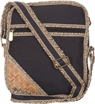 

Jute Cottage Women Casual Black Jute Sling Bag
