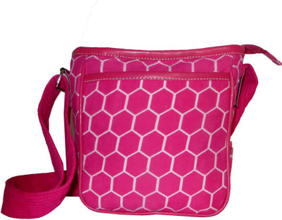

Needlecrest Men & Women Casual Pink Cotton Sling Bag