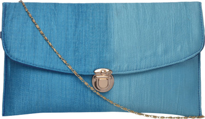 

Exotique Women Casual Blue Satin Sling Bag
