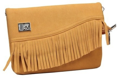 

MTV Women Yellow PU Sling Bag