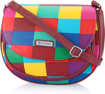 

Be Trendy Girls Casual Multicolor PU Sling Bag