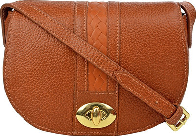 

Hidesign Women Formal Tan Genuine Leather Sling Bag