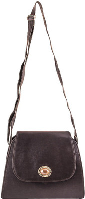 

Pink Fever Women Casual Black Leatherette Sling Bag