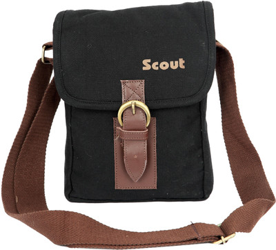 

Scout Men & Women Casual Black Canvas Sling Bag