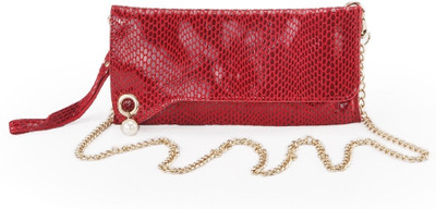 

F&T Women Evening/Party Red Genuine Leather Sling Bag