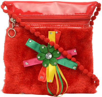 

Lucky Girls Casual Red Velvet Sling Bag
