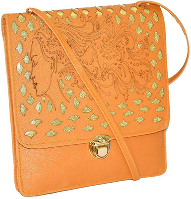

Quick Fashion Women Evening/Party Brown PU Sling Bag