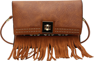 

Hawai Women Casual Brown PU Sling Bag