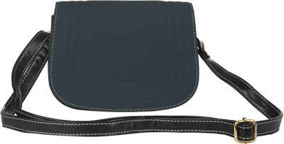 

Just Women Girls Casual Black PU Sling Bag