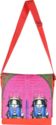 Fatfatiya Women Casual Pink Canvas Sling Bag