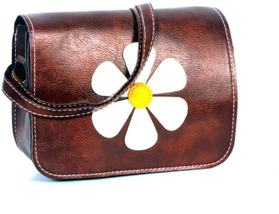 

Frosty Fashion Women Casual Brown PU Sling Bag