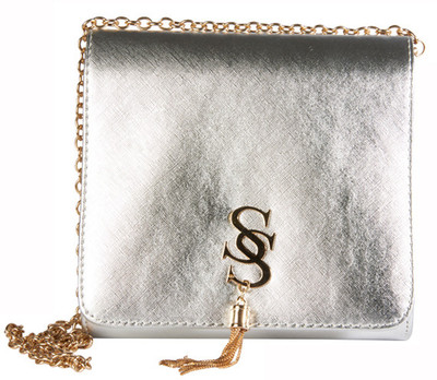 

Young & Forever Women Evening/Party Silver PU Sling Bag