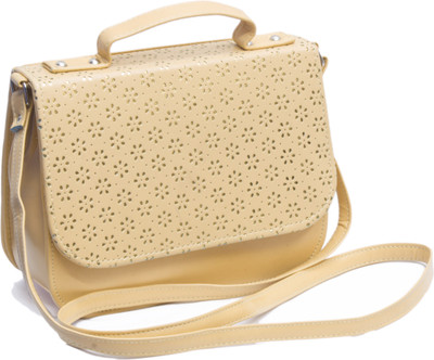 

Voaka Girls Casual Beige, Gold Leatherette Sling Bag