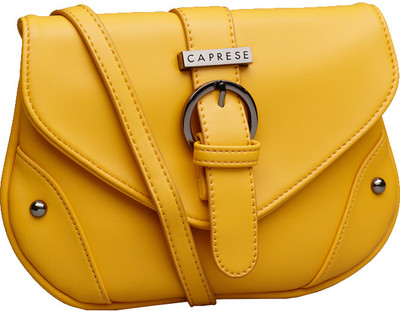 

Caprese Women Casual Yellow PU Sling Bag