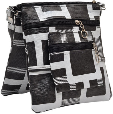 

Hawai Women Casual Black PU Sling Bag