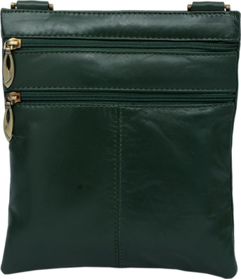 

Rambler Girls Casual Green Genuine Leather Sling Bag