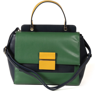 

Leanore Elizabeth Girls Casual Green, Blue PU Satchel, Blue;green