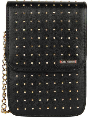 

Lino Perros Women Casual Black Leatherette Sling Bag