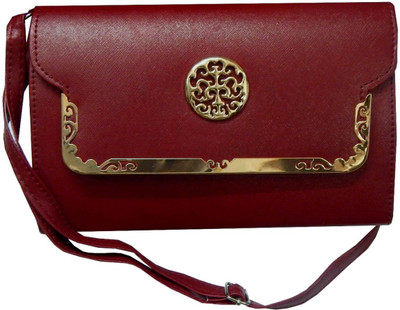 

Navaksha Women Red PU Sling Bag